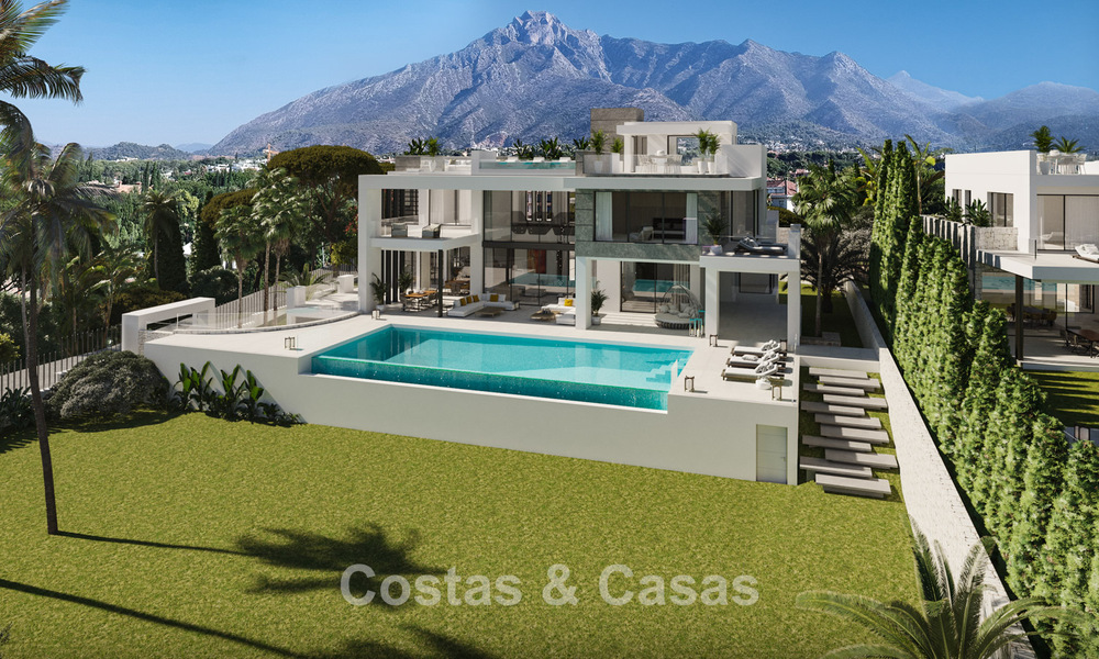 2 gesofisticeerde nieuwbouwvilla’s met zeezicht te koop dicht bij alle voorzieningen op de befaamde Golden Mile van Marbella 780247