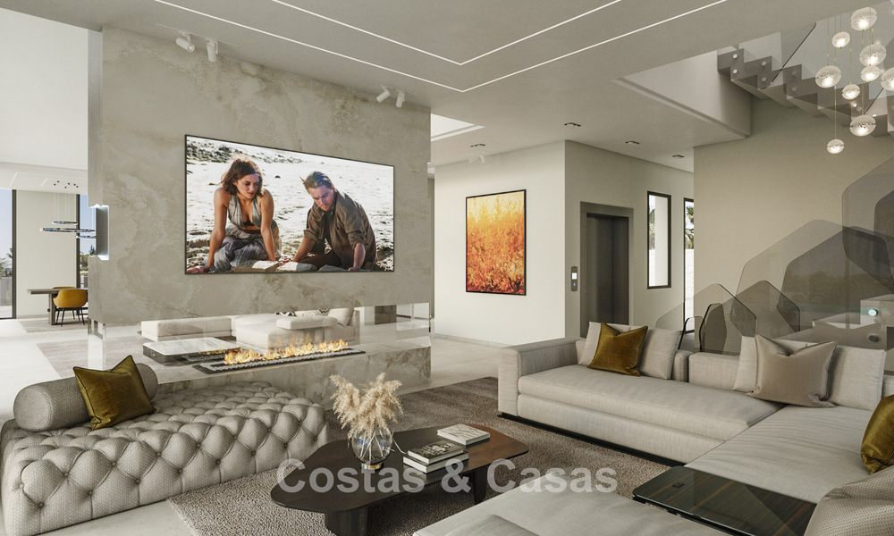 2 gesofisticeerde nieuwbouwvilla’s met zeezicht te koop dicht bij alle voorzieningen op de befaamde Golden Mile van Marbella 780250