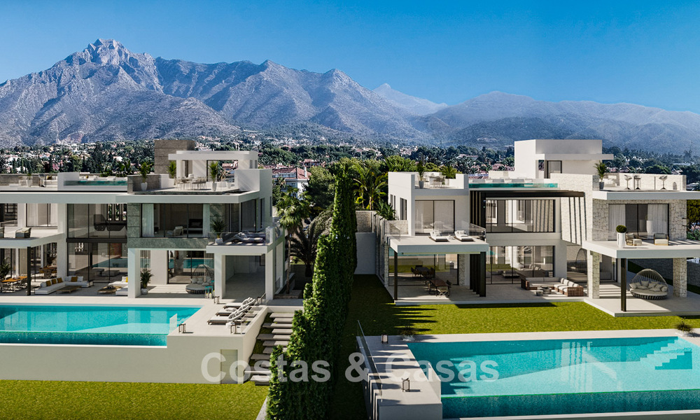 2 gesofisticeerde nieuwbouwvilla’s met zeezicht te koop dicht bij alle voorzieningen op de befaamde Golden Mile van Marbella 780256