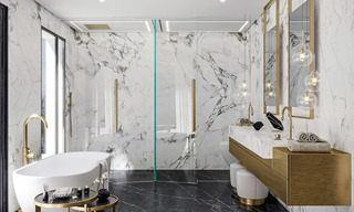 Exclusieve luxevilla met een klasssieke, eigentijdse-Andalusische architectuur te koop in een beveiligde gemeenschap in Benahavis - Marbella 780378 