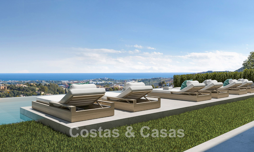 Exclusieve luxevilla met een klasssieke, eigentijdse-Andalusische architectuur te koop in een beveiligde gemeenschap in Benahavis - Marbella 780385