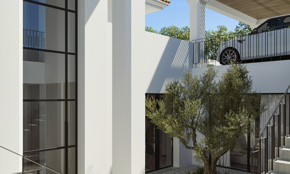 Exclusieve luxevilla met een klasssieke, eigentijdse-Andalusische architectuur te koop in een beveiligde gemeenschap in Benahavis - Marbella 780388