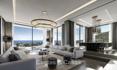 Exclusieve luxevilla met een klasssieke, eigentijdse-Andalusische architectuur te koop in een beveiligde gemeenschap in Benahavis - Marbella 780391