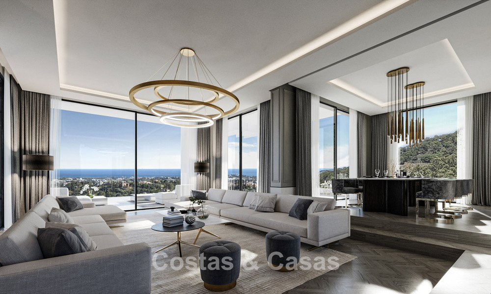 Exclusieve luxevilla met een klasssieke, eigentijdse-Andalusische architectuur te koop in een beveiligde gemeenschap in Benahavis - Marbella 780391