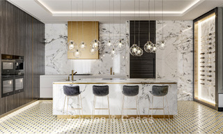 Exclusieve luxevilla met een klasssieke, eigentijdse-Andalusische architectuur te koop in een beveiligde gemeenschap in Benahavis - Marbella 780393 