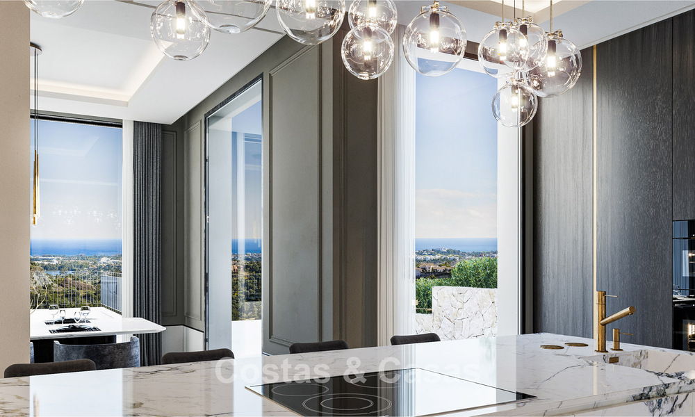 Exclusieve luxevilla met een klasssieke, eigentijdse-Andalusische architectuur te koop in een beveiligde gemeenschap in Benahavis - Marbella 780394