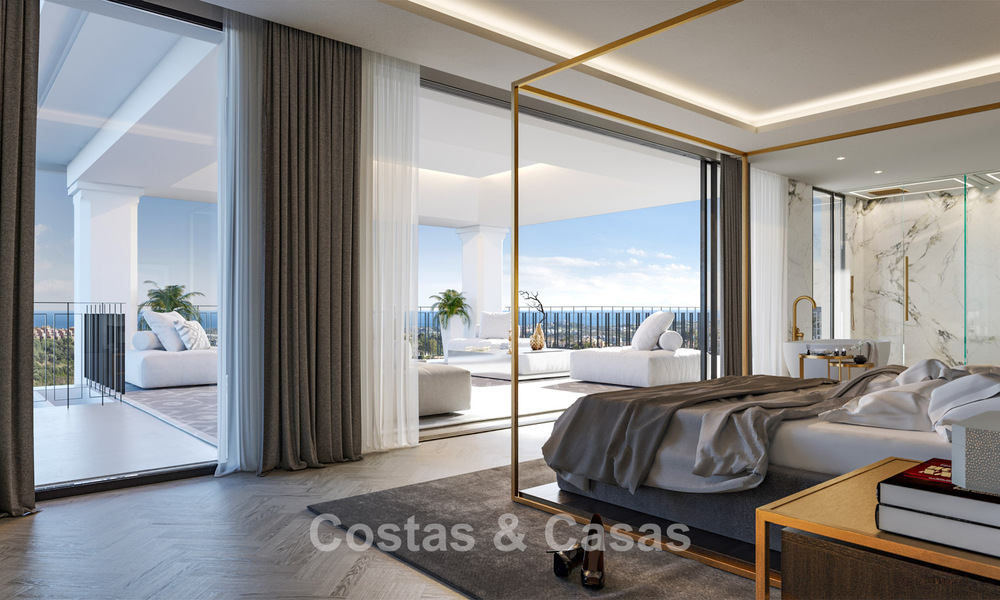 Exclusieve luxevilla met een klasssieke, eigentijdse-Andalusische architectuur te koop in een beveiligde gemeenschap in Benahavis - Marbella 780396