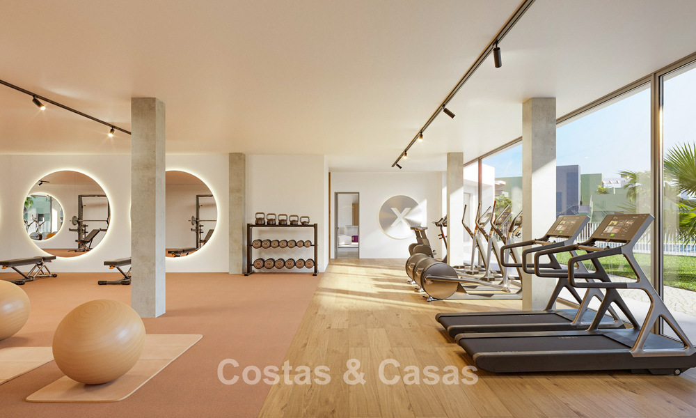 Off-plan, eerstelijnsgolf appartementen met zeezicht te koop in een luxe resort in Mijas, Costa del Sol 780593