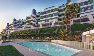 Off-plan, eerstelijnsgolf appartementen met zeezicht te koop in een luxe resort in Mijas, Costa del Sol 780594 