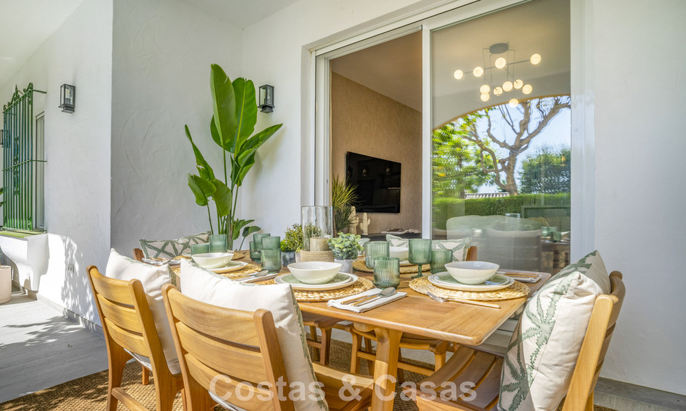 Gerenoveerd 3-slaapkamer tuinappartement op loopafstand van Puerto Banus in Nueva Andalucia, Marbella 780668