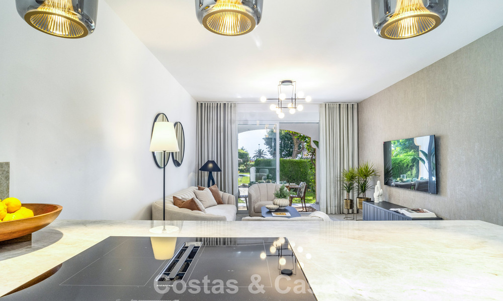 Gerenoveerd 3-slaapkamer tuinappartement op loopafstand van Puerto Banus in Nueva Andalucia, Marbella 780675