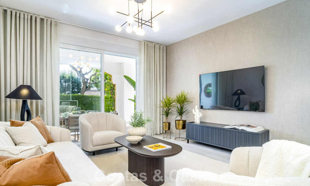 Gerenoveerd 3-slaapkamer tuinappartement op loopafstand van Puerto Banus in Nueva Andalucia, Marbella 780676