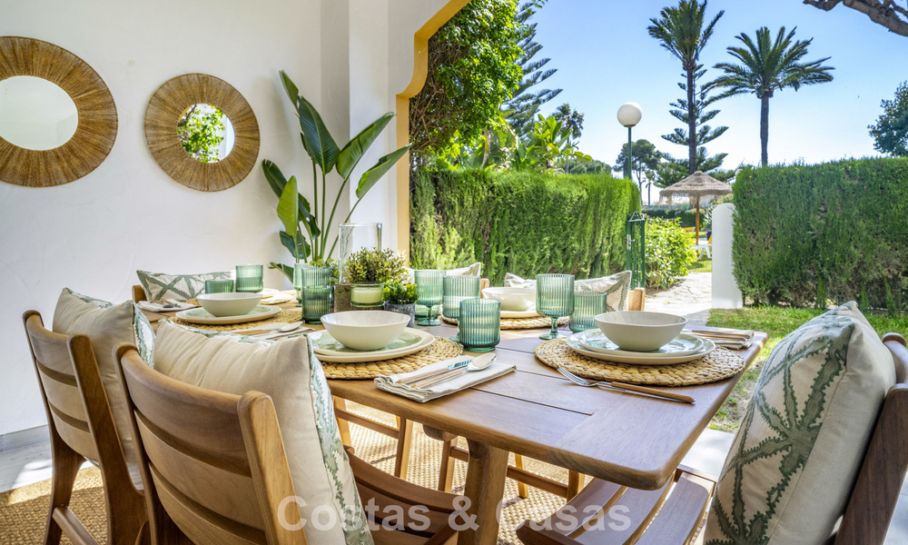 Gerenoveerd 3-slaapkamer tuinappartement op loopafstand van Puerto Banus in Nueva Andalucia, Marbella 780678