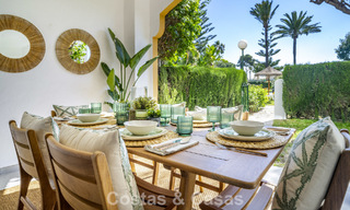 Gerenoveerd 3-slaapkamer tuinappartement op loopafstand van Puerto Banus in Nueva Andalucia, Marbella 780678 