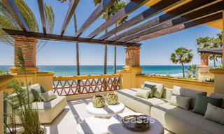 Luxueus 3-slaapkamer eerstelijnsstrand appartement met frontaal zeezicht te koop ten oosten van Marbella centrum 780909 