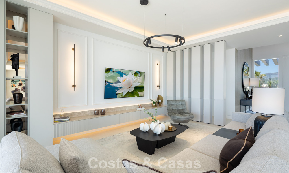 Exclusieve luxevilla met een moderne-Andalusische architectuur te koop met panoramisch zeezicht in Marbella - Benahavis 781207