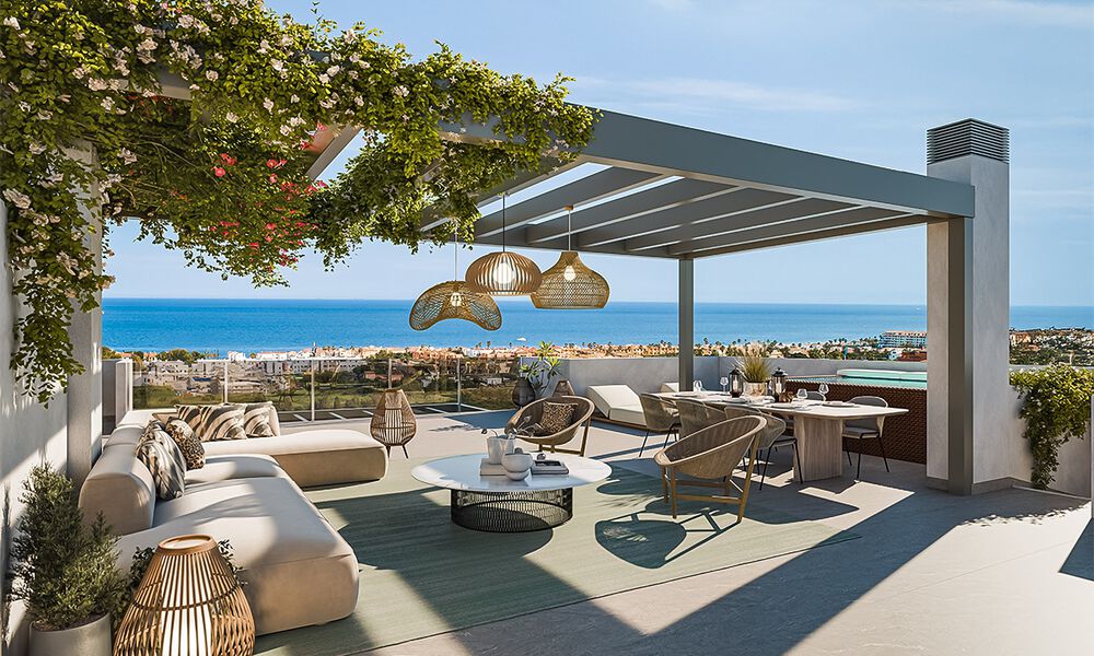 Lancering! Off-plan, moderne appartementen met zeezicht te koop in Casares Costa, Costa del Sol 788229