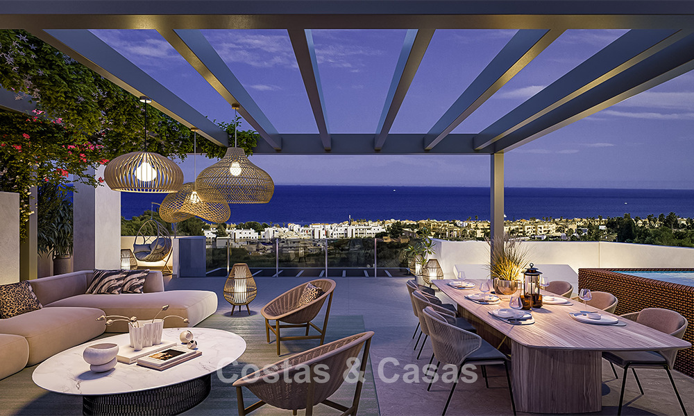 Lancering! Off-plan, moderne appartementen met zeezicht te koop in Casares Costa, Costa del Sol 788231
