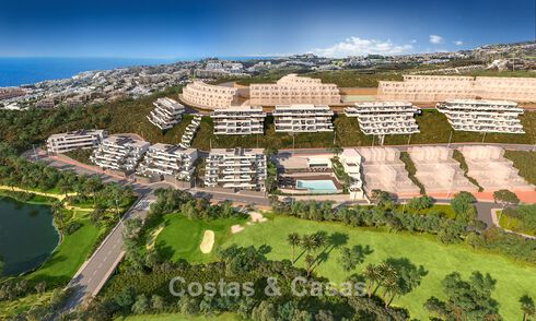 Nieuwe appartementen met zeezicht te koop op een steenworp van de golfbaan in La Cala de Mijas, Costa del Sol 781163