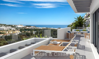 Nieuwe, eigentijdse luxe appartementen met zeezicht te koop nabij de golfbaan in La Cala de Mijas, Costa del Sol 781169 