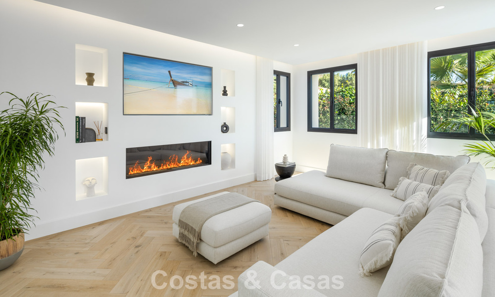 Instapklare luxevilla met eigentijdse, Spaanse architectuur en zeezicht te koop in Marbella - Benahavis 781360