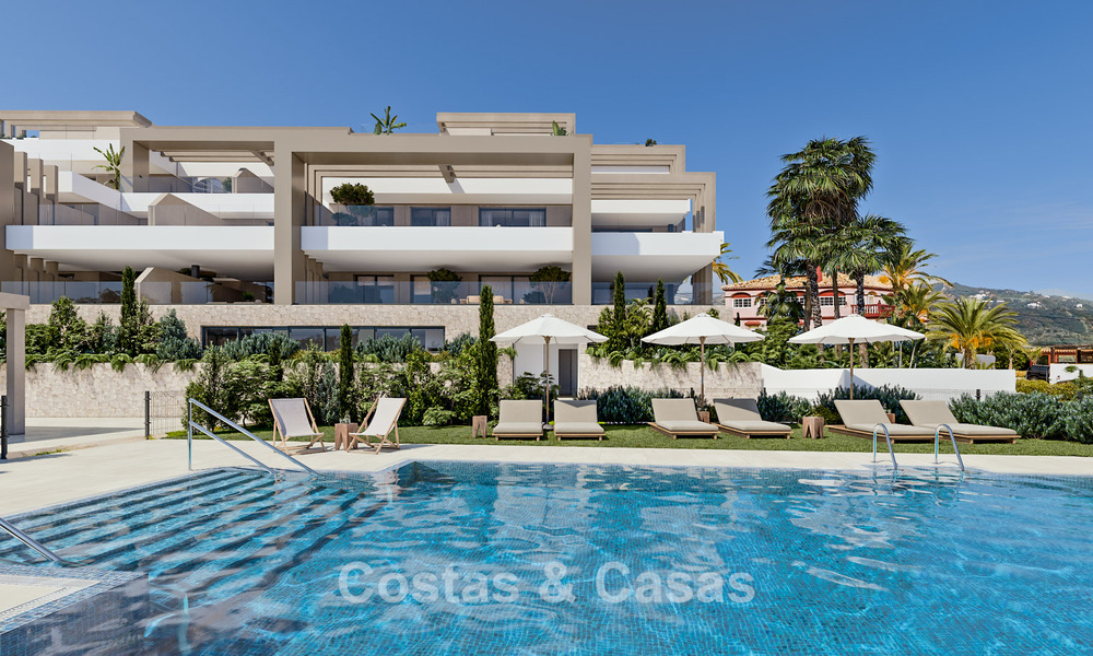 Lancering! Stijlvolle nieuwbouwappartementen te koop met panoramisch zeezicht vlakbij Estepona centrum 781386