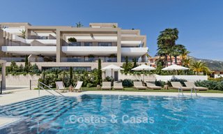 Lancering! Stijlvolle nieuwbouwappartementen te koop met panoramisch zeezicht vlakbij Estepona centrum 781386 