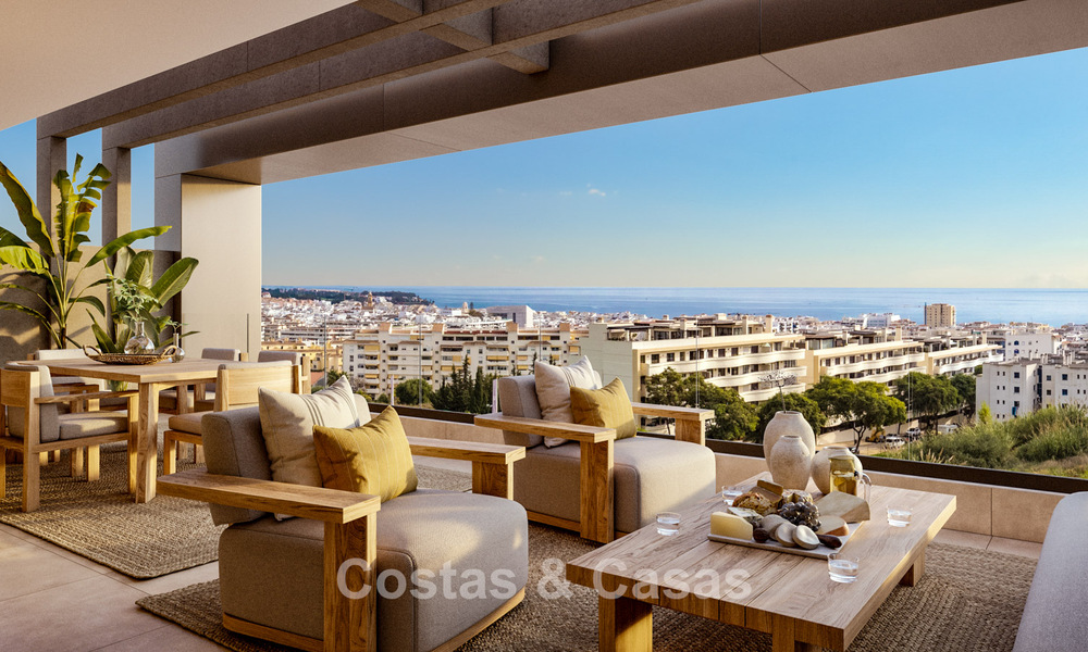 Lancering! Stijlvolle nieuwbouwappartementen te koop met panoramisch zeezicht vlakbij Estepona centrum 781391