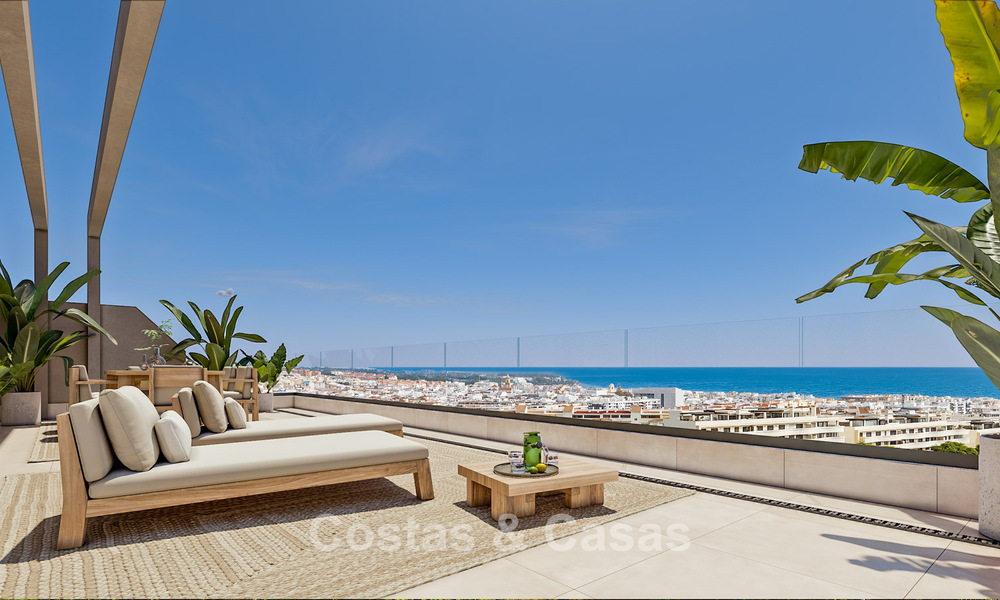 Lancering! Stijlvolle nieuwbouwappartementen te koop met panoramisch zeezicht vlakbij Estepona centrum 781392