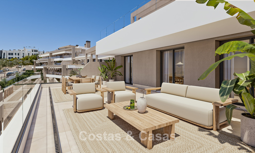 Lancering! Stijlvolle nieuwbouwappartementen te koop met panoramisch zeezicht vlakbij Estepona centrum 781396