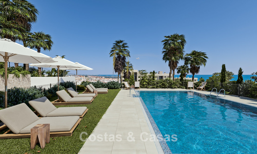 Lancering! Stijlvolle nieuwbouwappartementen te koop met panoramisch zeezicht vlakbij Estepona centrum 781398