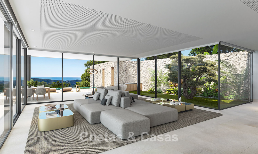 State-of-the-art designvilla van topklasse met vrij zeezicht te koop in de heuvels van Marbella - Benahavis 781705