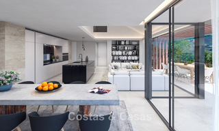 Designgerichte nieuwbouwvilla met zeezicht te koop in een gated villawijk ten oosten van Malaga centrum 782573 
