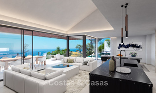 Designgerichte nieuwbouwvilla met zeezicht te koop in een gated villawijk ten oosten van Malaga centrum 782574 