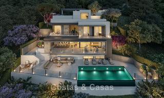 Moderne nieuwbouwvilla met panoramisch zeezicht te koop omgeven door groen ten oosten van Malaga centrum 782576 