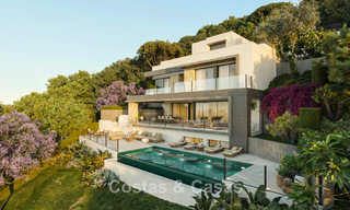 Moderne nieuwbouwvilla met panoramisch zeezicht te koop omgeven door groen ten oosten van Malaga centrum 782577 