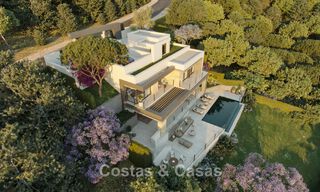 Moderne nieuwbouwvilla met panoramisch zeezicht te koop omgeven door groen ten oosten van Malaga centrum 782578 