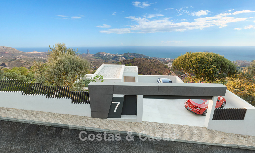 Moderne nieuwbouwvilla met panoramisch zeezicht te koop omgeven door groen ten oosten van Malaga centrum 782580