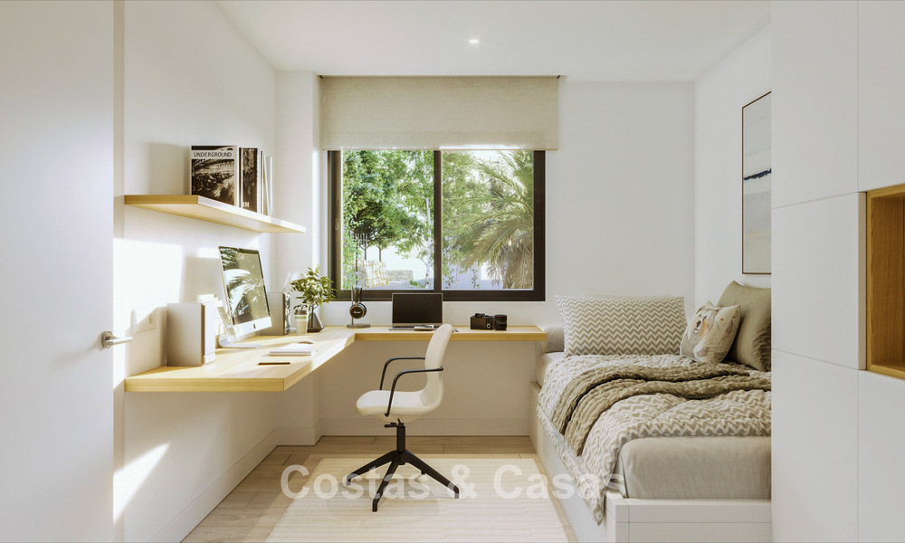 Nieuw project met hedendaagse luxe appartementen te koop op loopafstand van het strand en zeezicht in West Estepona 783262