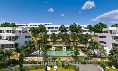 Nieuw project met hedendaagse luxe appartementen te koop op loopafstand van het strand en zeezicht in West Estepona 783266