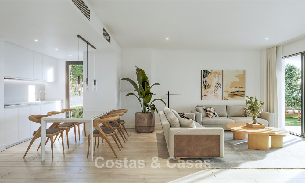 Nieuw project met hedendaagse luxe appartementen te koop op loopafstand van het strand en zeezicht in West Estepona 783270