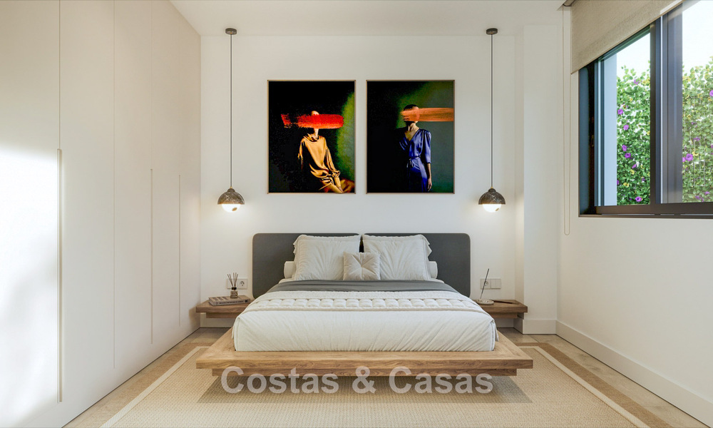 Nieuw project met hedendaagse luxe appartementen te koop op loopafstand van het strand en zeezicht in West Estepona 783271