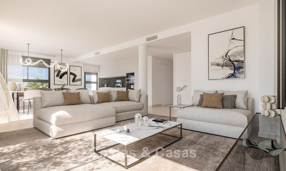 Nieuwe, hedendaagse appartementen met prachtig zeezicht te koop nabij Estepona centrum 783357