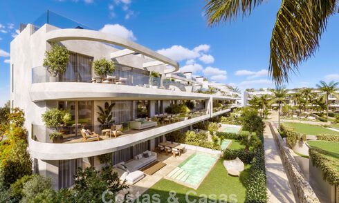 Innovatieve off-plan appartementen te koop op loopafstand van voorzieningen en het strand in Estepona, Costa de Sol 784904