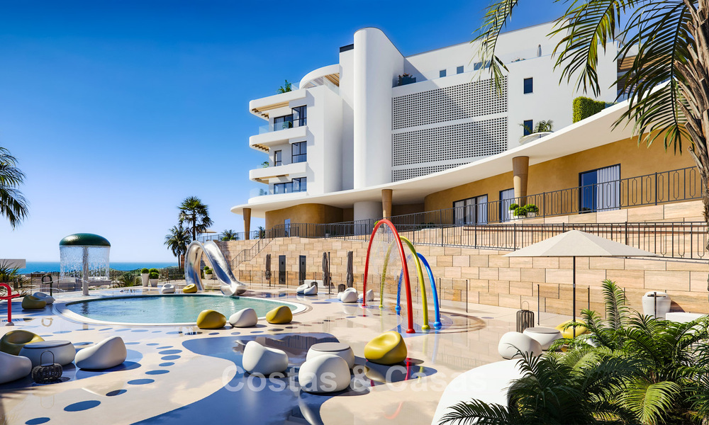 Lancering! Stijlvolle appartementen met panoramisch zeezicht te koop, eerstelijnsgolf in Mijas Costa, Costa del Sol 784997