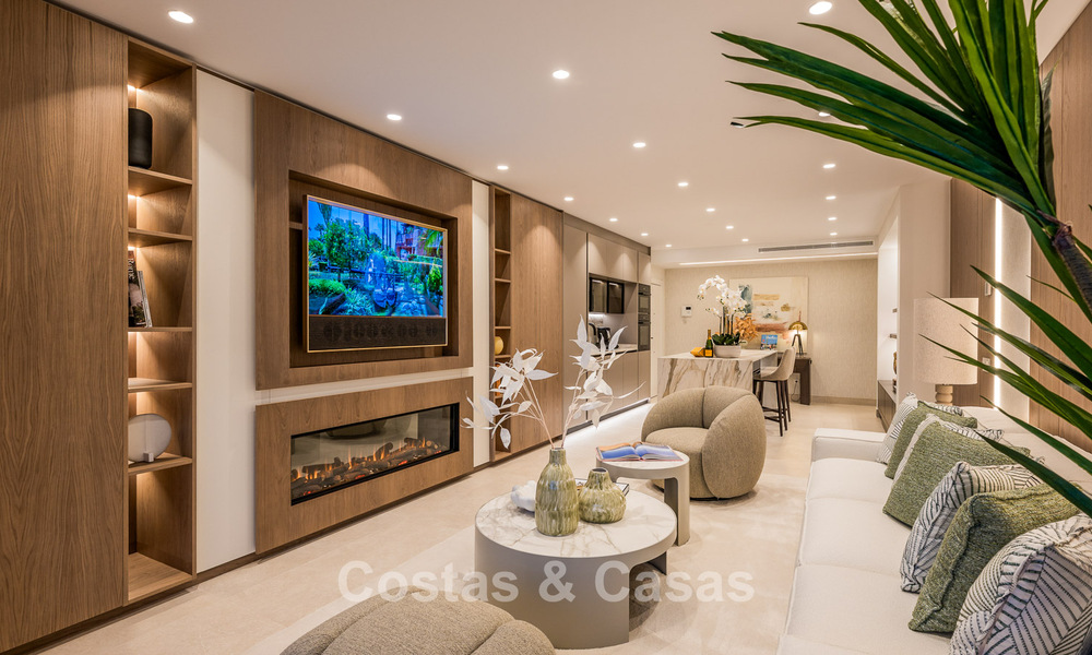 Luxe appartement met zeezicht te koop in een exclusief strandcomplex op de New Golden Mile tussen Marbella en Estepona 785244