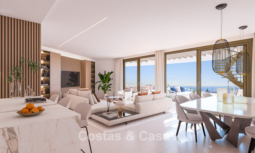 Lancering! Innovatieve off-plan appartementen met panoramisch berg- en zeezicht te koop nabij Estepona centrum 785258