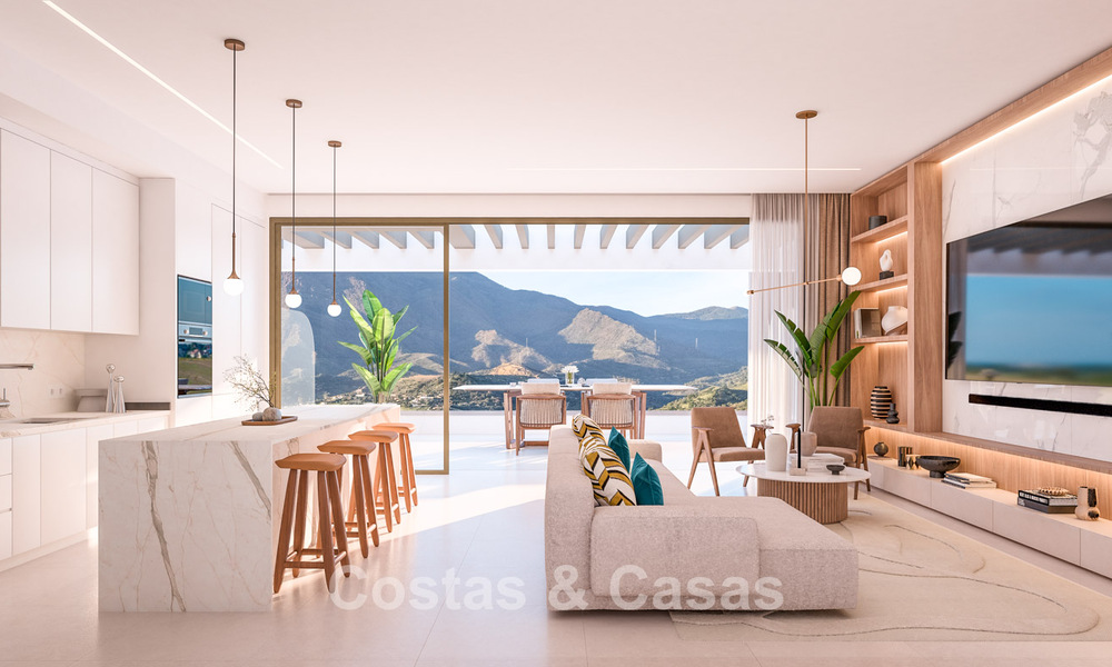 Lancering! Innovatieve off-plan appartementen met panoramisch berg- en zeezicht te koop nabij Estepona centrum 785262