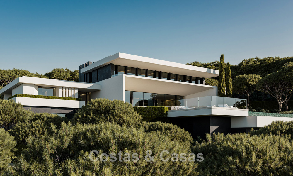 Architectonische nieuwbouwvilla’s met panoramisch zeezicht te koop in een beveiligde urbanisatie van Benahavis - Marbella 785773