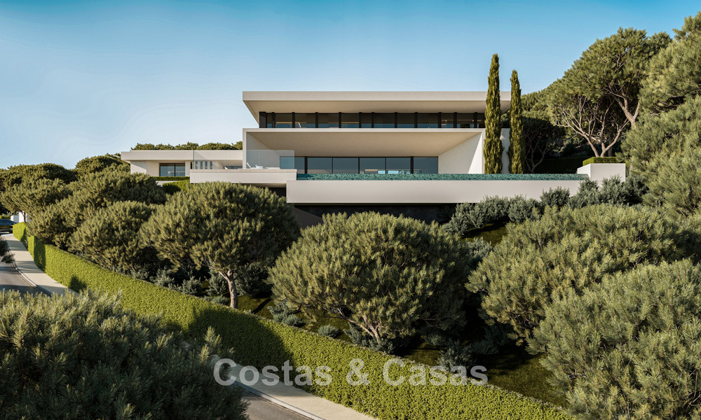 Architectonische nieuwbouwvilla’s met panoramisch zeezicht te koop in een beveiligde urbanisatie van Benahavis - Marbella 785775